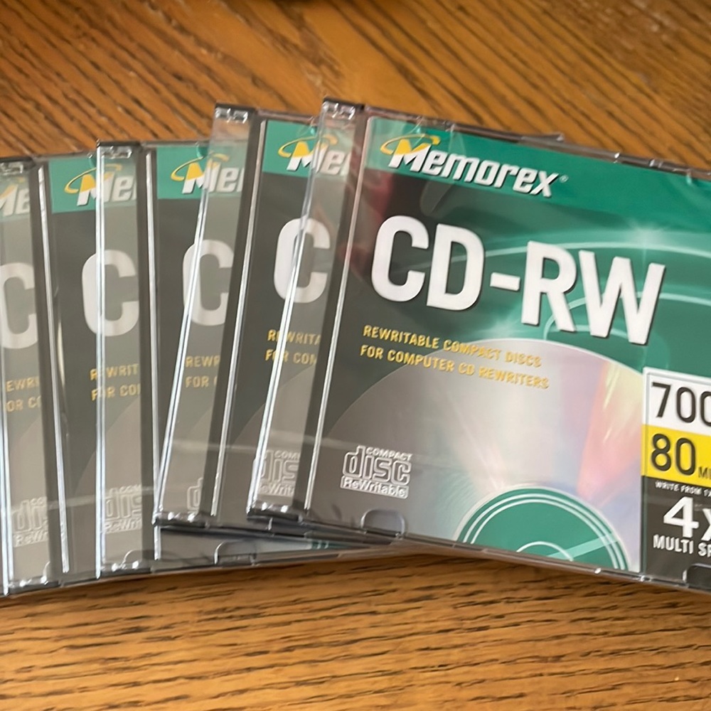 5 Memorex CD-RW 700 min 80 Minute 4X Multi Speed